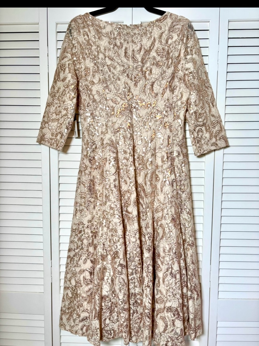 NWT Tahari ASL Embellished Sequin Midi Dress 8 - Picture 3 of 6